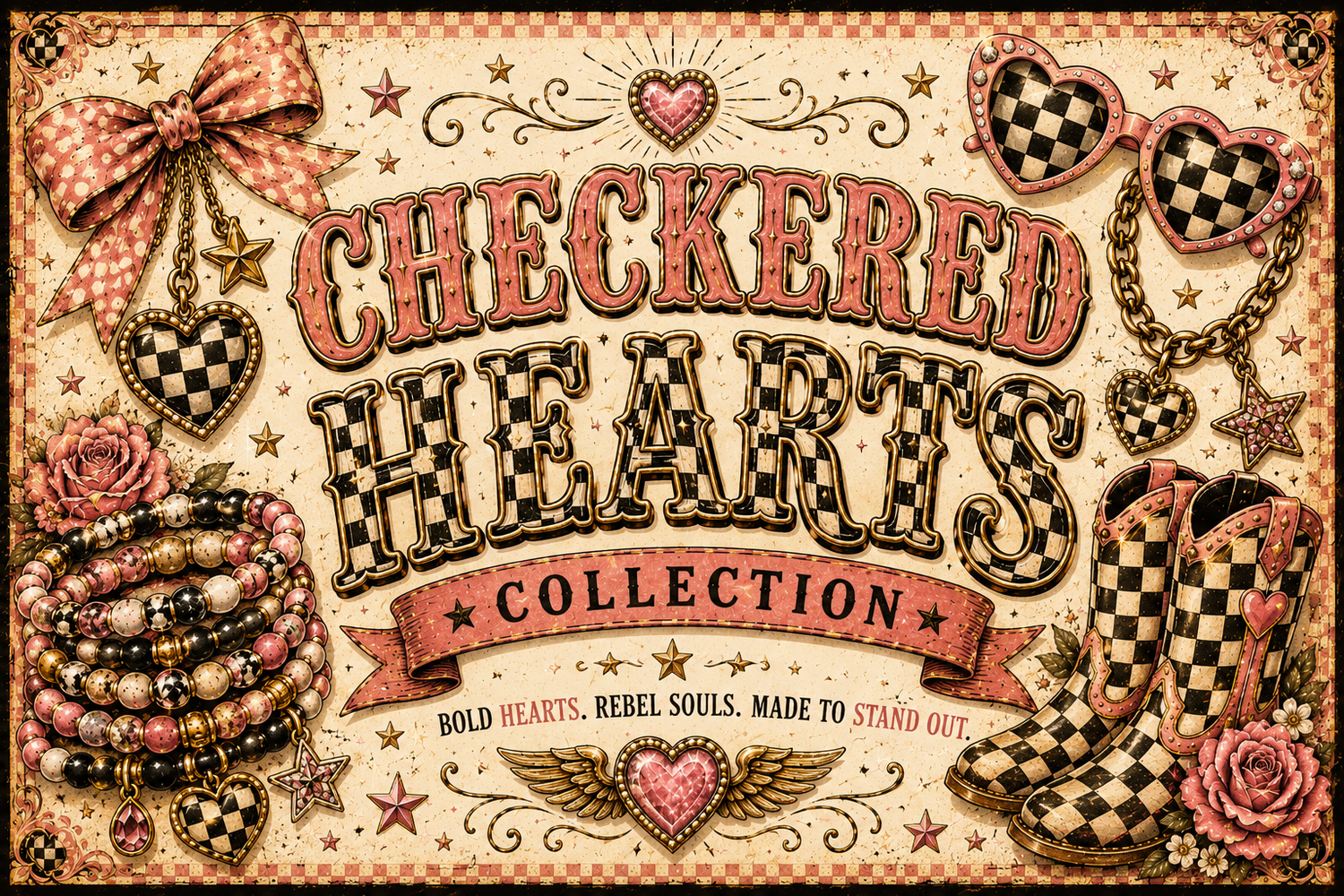 Checkered Hearts