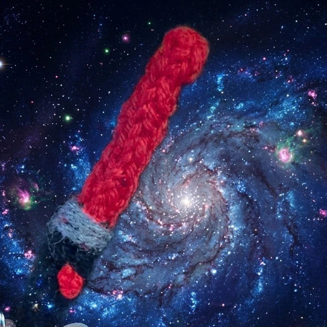 Crocheted Cosmic Laser Sword Clip
